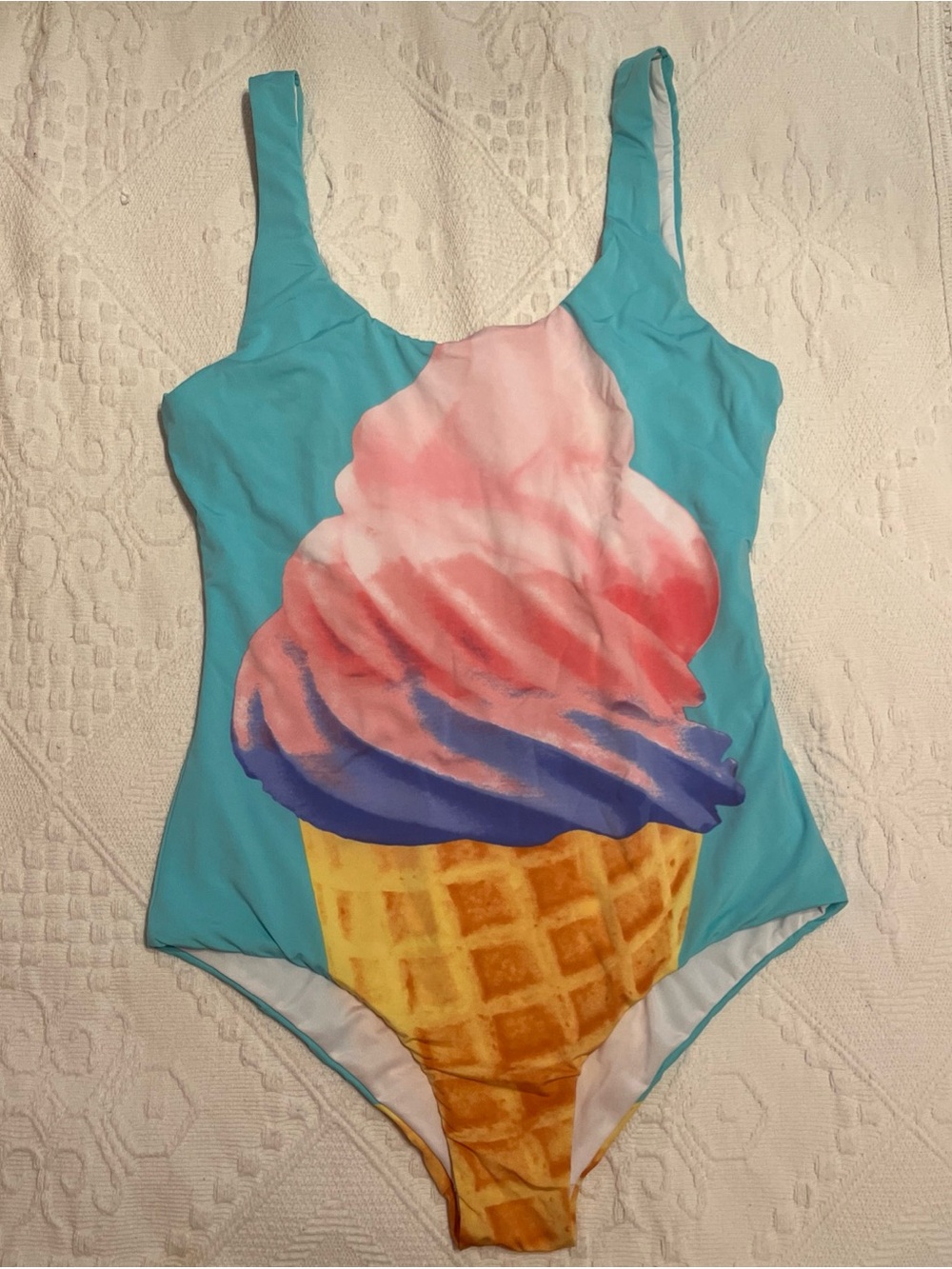 Tezenis Italy Swimwear Ice Cream Cone One-Piece Swimsuit Small